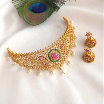 Choker Necklace - American Diamond