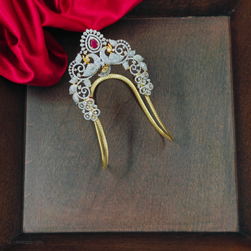 Women's  Stone Designer Vanki / Armlet with peacock design
