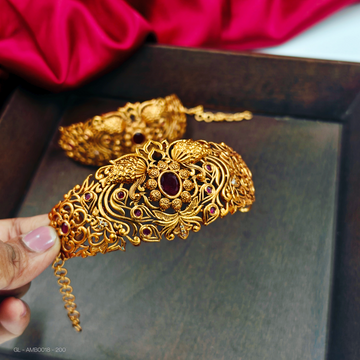 Armlet - peacock design -Ruby Stone-pair