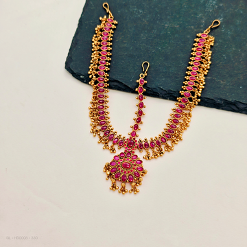 3 line Tikka - Kemp Stone Bridal - Ruby