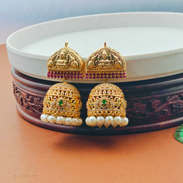 Golden Lakshmi nagas jhumkis