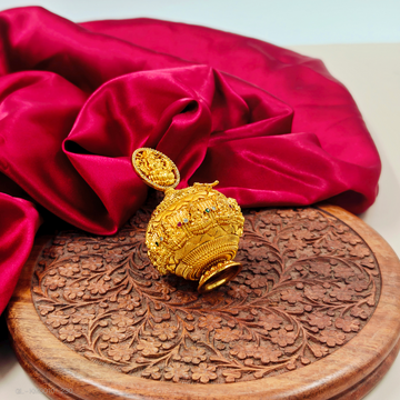 Gold- plated Lakshmi Kumkum Box