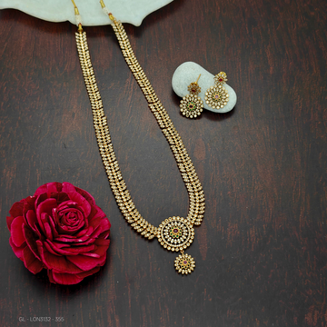 Cz sequence leaf long Necklace