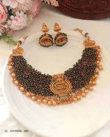 Green Bridal Necklace GL-SHO0006-480