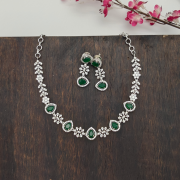 American Diamond necklace - Emerald