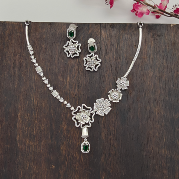 American Diamond-floral pattern Set