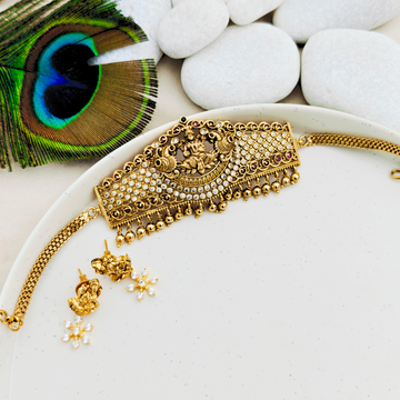 Temple Golden Hi neck Choker necklace - GL-SHO1900-140