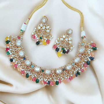 Multicolor -Doublet Mossanaite Necklace