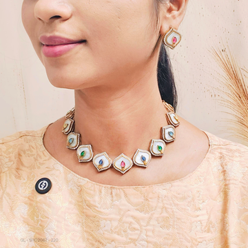 Mother of Pearl short Necklace set