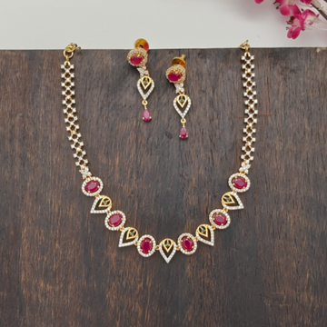 American Diamond multicolor Necklace Set GL-SHO2598-140