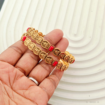 2 PC Set - Women Golden Bangles-Lakshmi