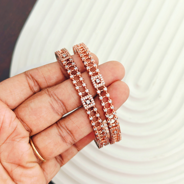 2 pc Rose gold Bangle Set