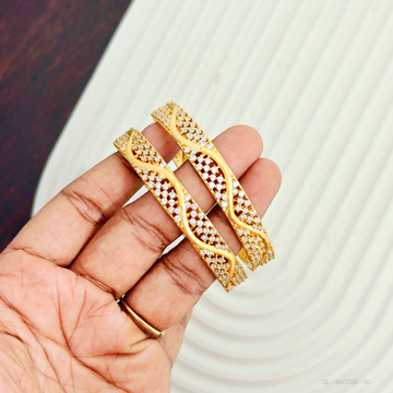 2 pc Set AD gold finish Bangles