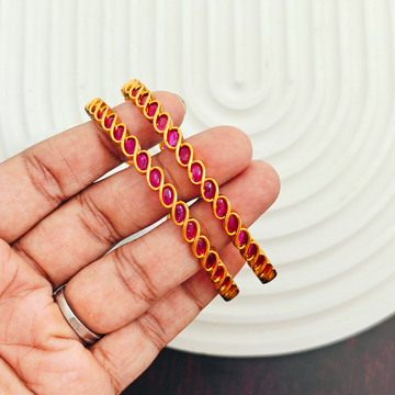 2 PC set Ruby Stone Bangles