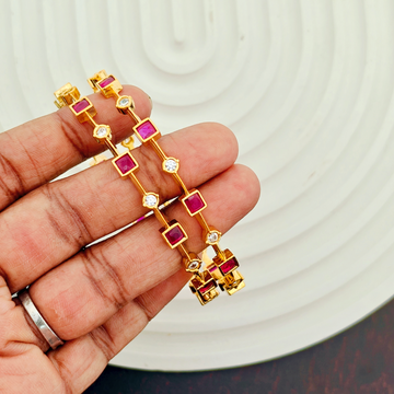 2 PC Set asymmetric Bangles-Red