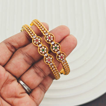 2 Pc AD Stone multicolor Bangles