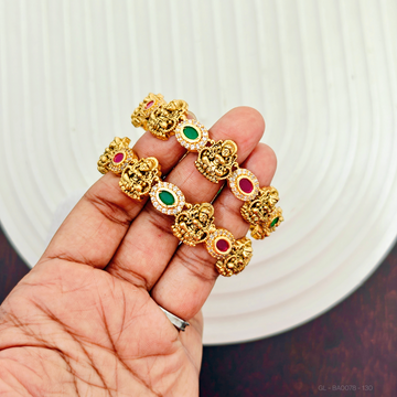 2 Pc set Ruby Emerald Lakshmi  Bangles Set