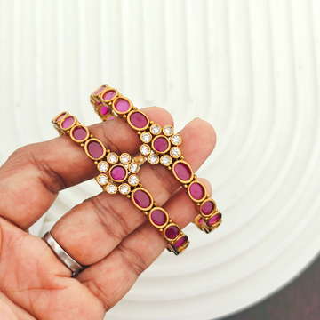 2 Pc set Ruby Bangles Set