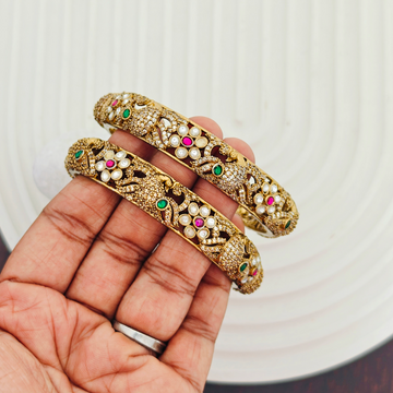 2 PCs Cz Victorian designer bangles