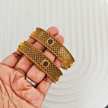 2 pc antique Checker Bangles