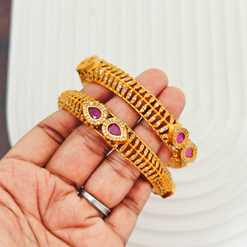 2 Pc set cz stone Bangles Set