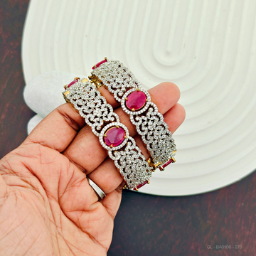 2 PCs Cz Victorian Ruby designer bangles