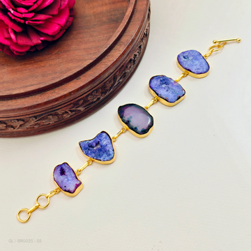 Western Bracelet chain in natural Purple- stone