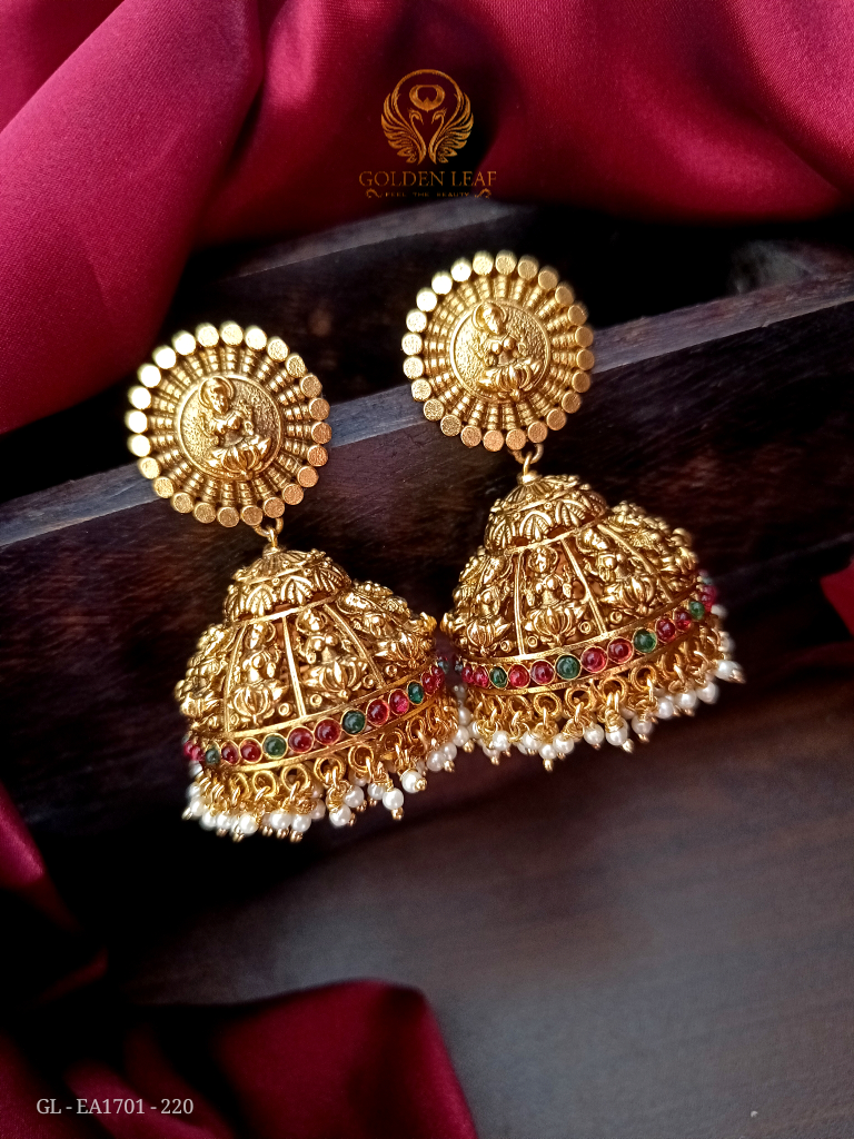 Temple 2025 jhumkas gold