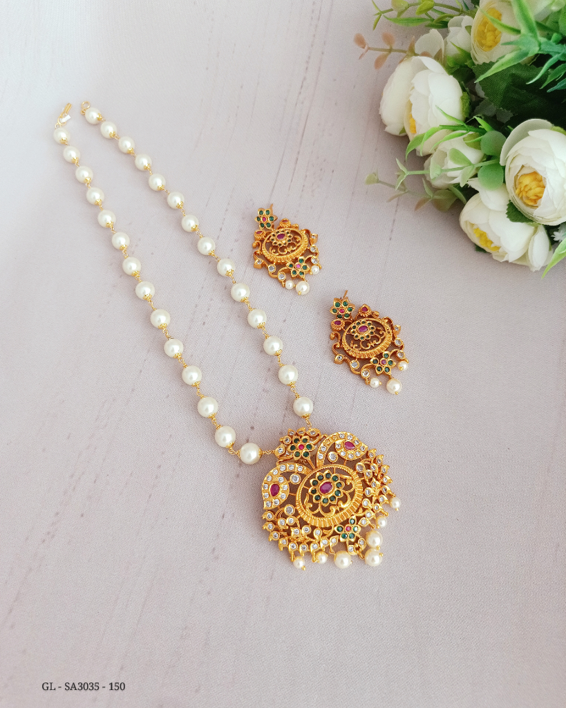 Pearl mala Locket necklace GL-SA3035-1501
