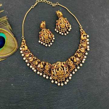 Nakshi Krishna-peacock design Necklace set