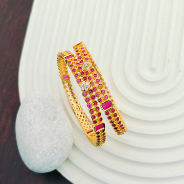 2 Pc set Ruby Stone Bangles
