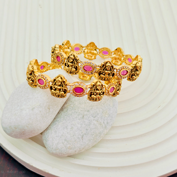 2 Pc set Ruby-Lakshmi  Bangles Set