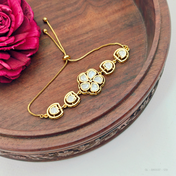Polki Golden Finish Bracelet