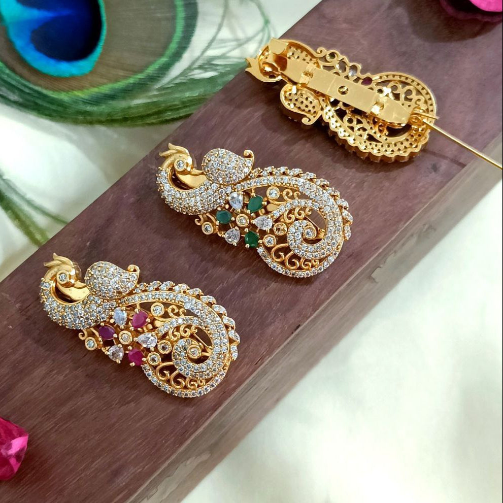 Saree Brooch Pin Peacock pattern GL-AC1505-40