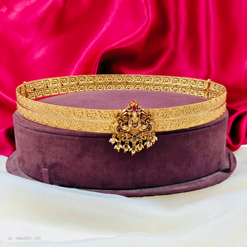 Adult hip belt-Center-Lakshmi-Design-Ruby-Emerald-Stone-pearl