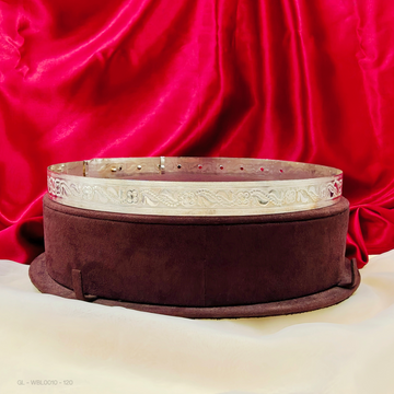 Adult hip belt-Plain-Sliver finish