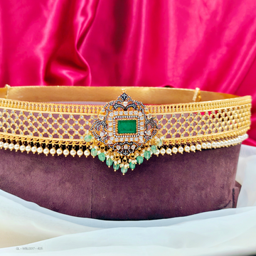 Adult hip belt-Center-Emerald-stone-sea-green-beads
