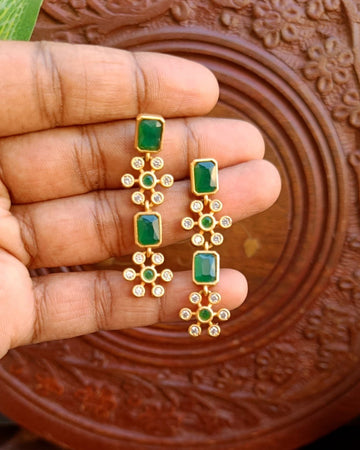 AD Green Floral Studs - Green GL-EA0820-68
