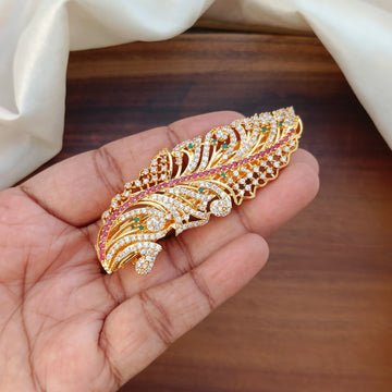 Gold Finish AD Stone Hairclip