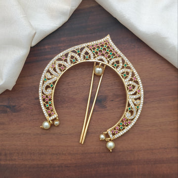 Hair bun pin head accessory
