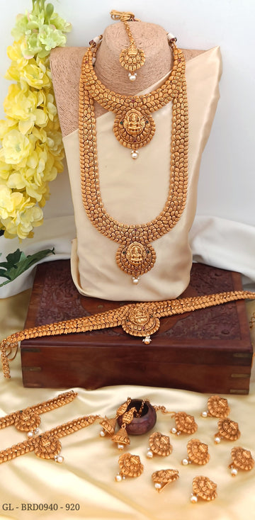 Antique Matt Finish Gold alike Bridal Set GL-BRD0940-920
