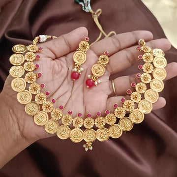 Antique Coin Aligned Necklace