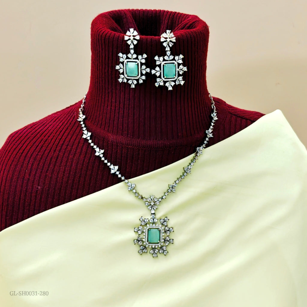 Pastel American Diamond necklace