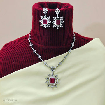 Pastel American Diamond necklace