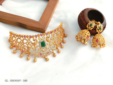 Choker Necklace - Peacock design GL-SHO0187-180