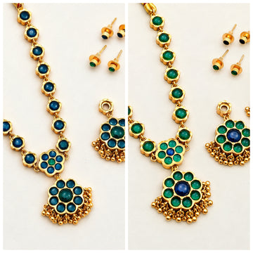 Reversible Gold Look Kemp Attgai - BLUE / GREEN