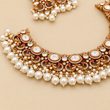 White Doublet Mossanaite Necklace