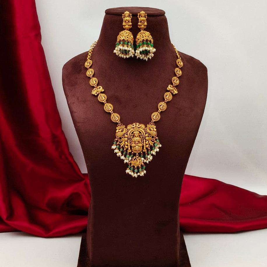 Mid Length Lakshmi Necklace Set