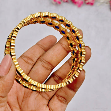 Vintage Kemp Stone Bangles - Blue