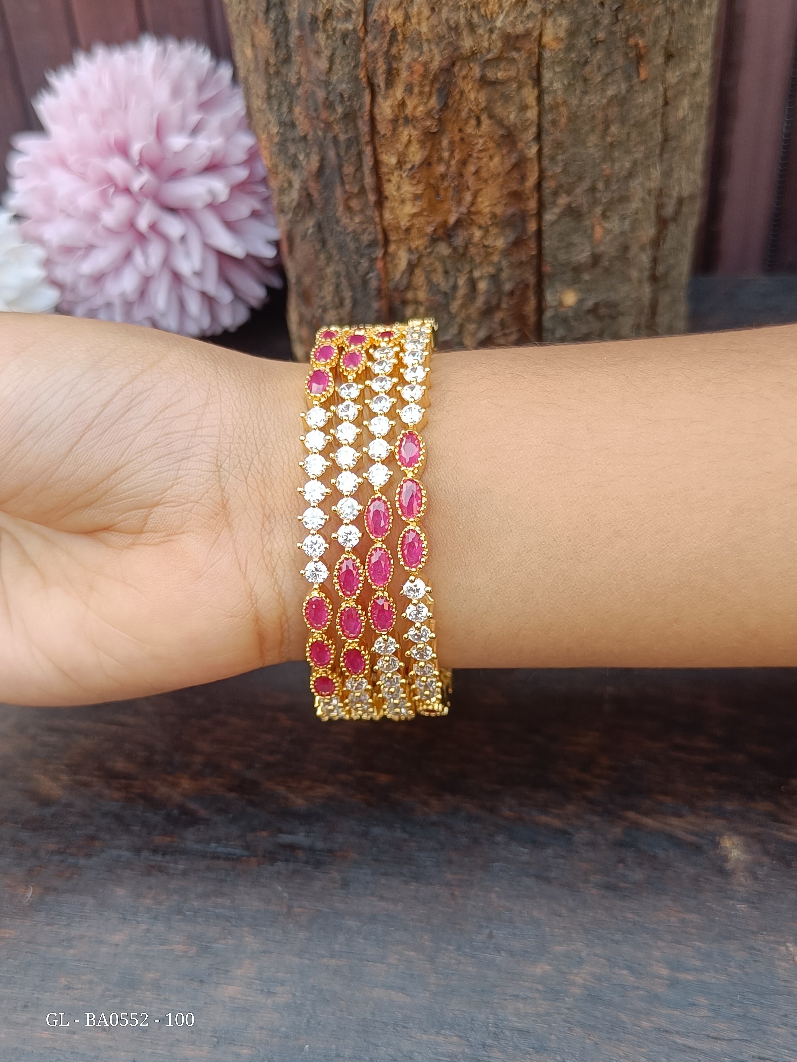 Ruby stone bangles on sale online